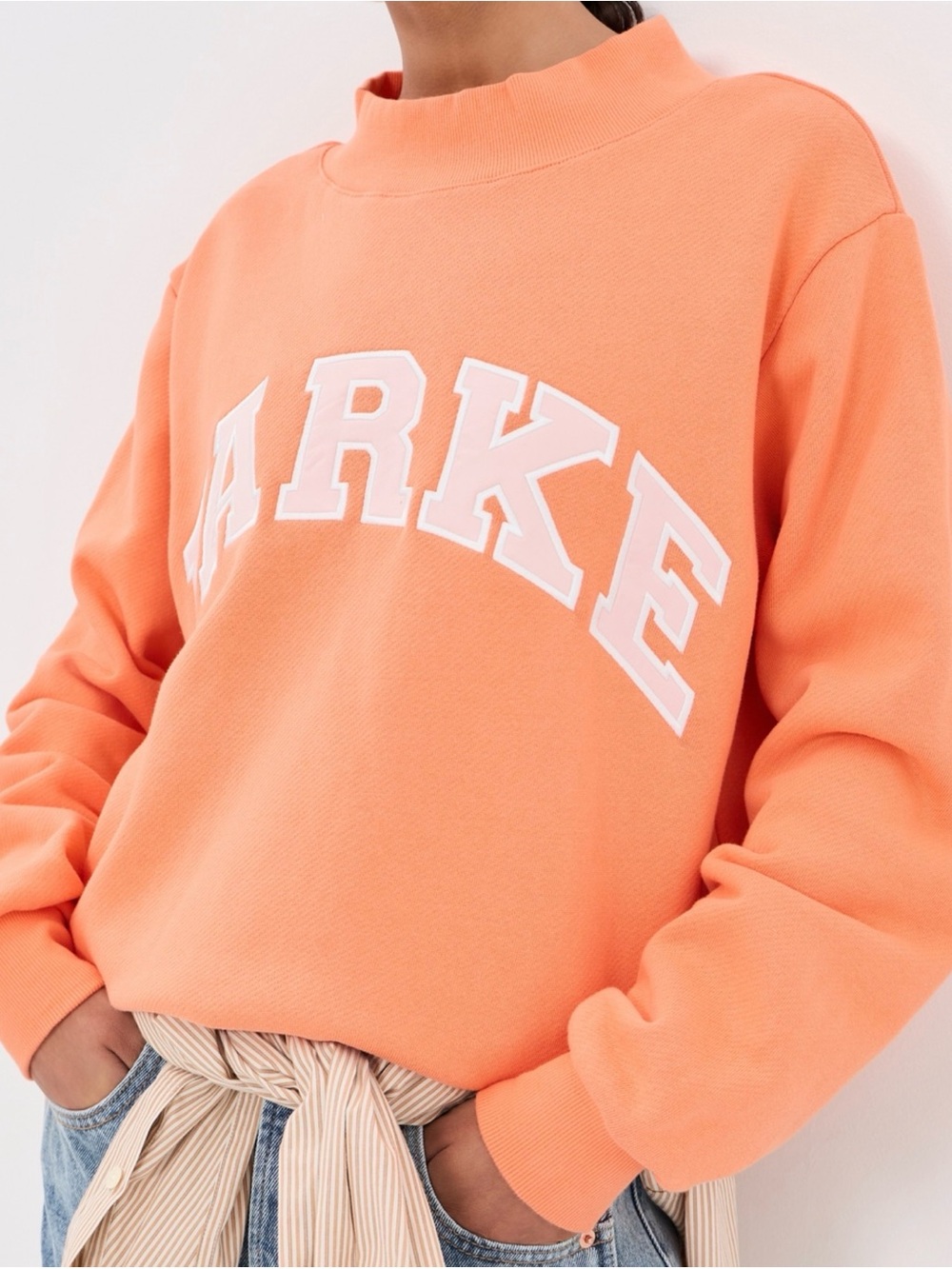 Parke S/M Creamsicle/Rose Heritage Varsity Mockneck